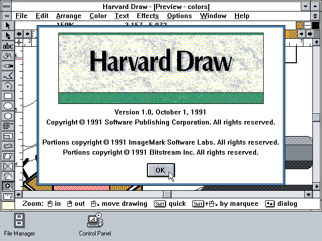Harvard Draw for Windows 1.0 - About